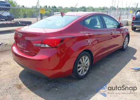2016 Hyundai Elantra Se from USA, damaged, VIN 5NPDH4AE4GH653200